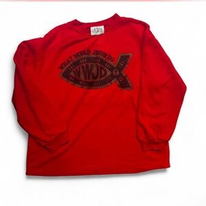 Vibrant Red Graphic Men's Sweatshirt